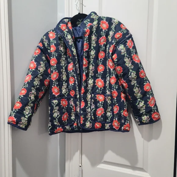 Floral Quilted Chore Barn Jacket Puffer - Picture 2 of 7
